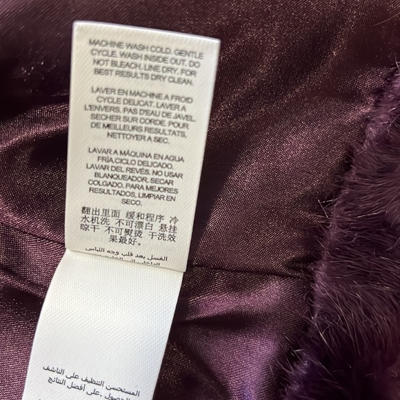 Habitual Nordstrom sz 12m gorgeous faux fur jacket eggplant like new condition - Picture 6 of 10